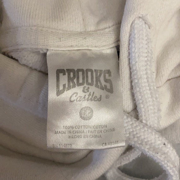 LG Crooks and castles white hoodie - Picture 2 of 3